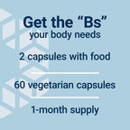 Life Extension Bioactive Complete B-Complex, Heart, Brain and Nerve Support, Healthy Energy, Metabolism, Complete B Complex, 60 Vegetarian Capsules (Pack of 2)