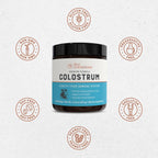Live Conscious Colostrum Powder - Grass Fed Bovine Colostrum Supplement with Lactoferrin for Iron Absorption - Immune System Supplement (2-Pack)