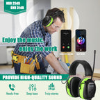 PROHEAR 033 Upgraded 5.4 Bluetooth Hearing Protection AM FM Radio Headphones, Noise Reduction Safety Earmuffs with Rechargeable 1500mAH Battery, 31dB SNR Ear Protector for Mowing Lawn,Gifts for Father