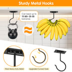Fitnice 2PCS Self Adhesive Banana Hook Under Cabinet Foldable Banana Hanger