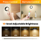 Ahuledlight LED Puck Lights with Remote Control, 16 Color Changing Under Cabinet Lighting with Dimmer & Timer, AAA Battery Operated,Under for Closet Bedroom Kitchen, Stair (12 Pack White)