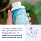 Microbiome Labs Mega IgG2000 Capsules - Dairy Free Bovine Colostrum Supplement Alternative - Immunoglobulin Supplement from Bovine Serum to Support Digestive Health (120 Capsules)
