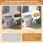 Hibbent Extra Thick Toilet Wax Ring Replacement Kit, Universal Toilet Seal Ring with Brass Bolts and Toilet Bolt Covers, PE Toilet Flange Fits 3 Inch and 4 Inch Drain Pipes