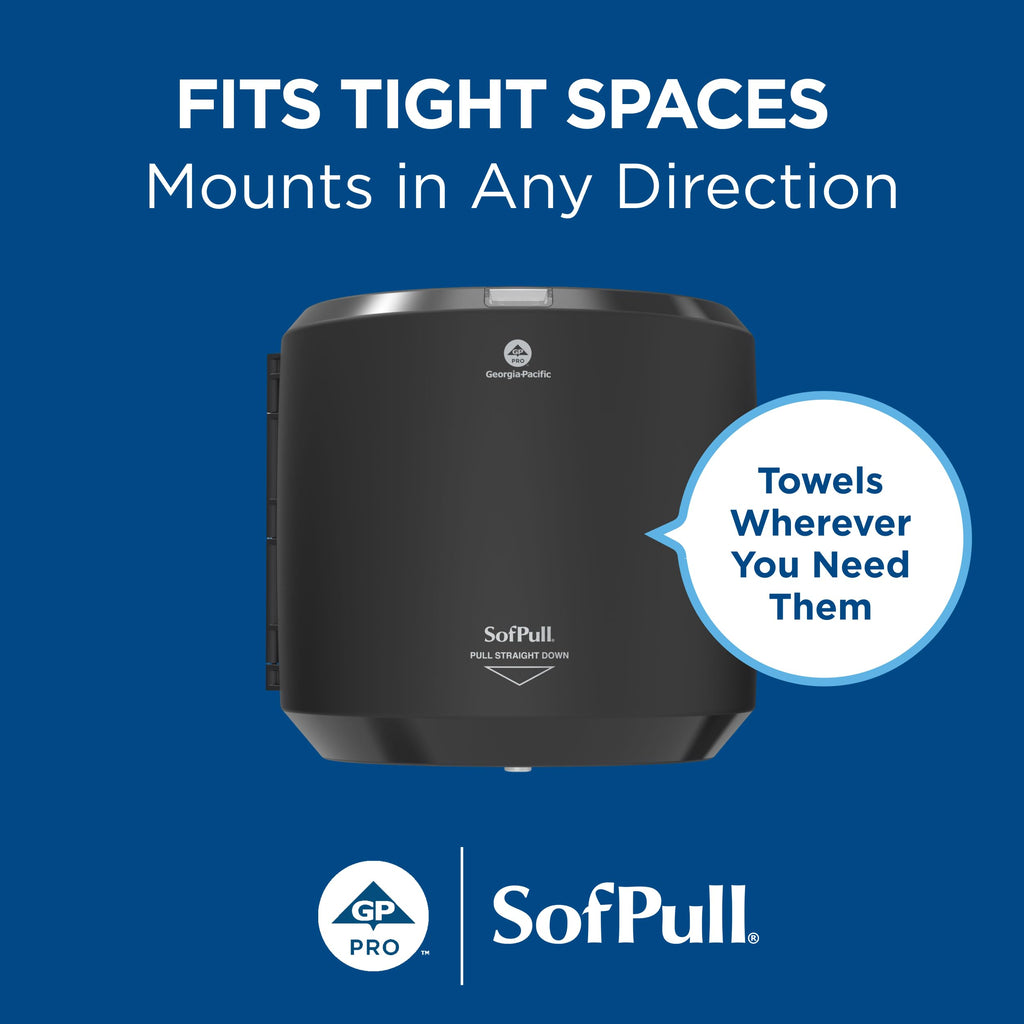 SofPull Centerpull Large by Georgia-Pacific PRO Paper Towel Dispenser, 10.13” W x 11.33” D x 10.58” H, 1 Dispenser, 58201B