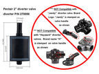 ATIE Pool Diverter Valve Assembly Compatible with Pentair Diverter Valve 270056 for 2 & 3-Way 2" Valves 263026, 263027, 263028, 263029 ONLY (Not Compatible with 263037/263038 Valve) (2 Pack)