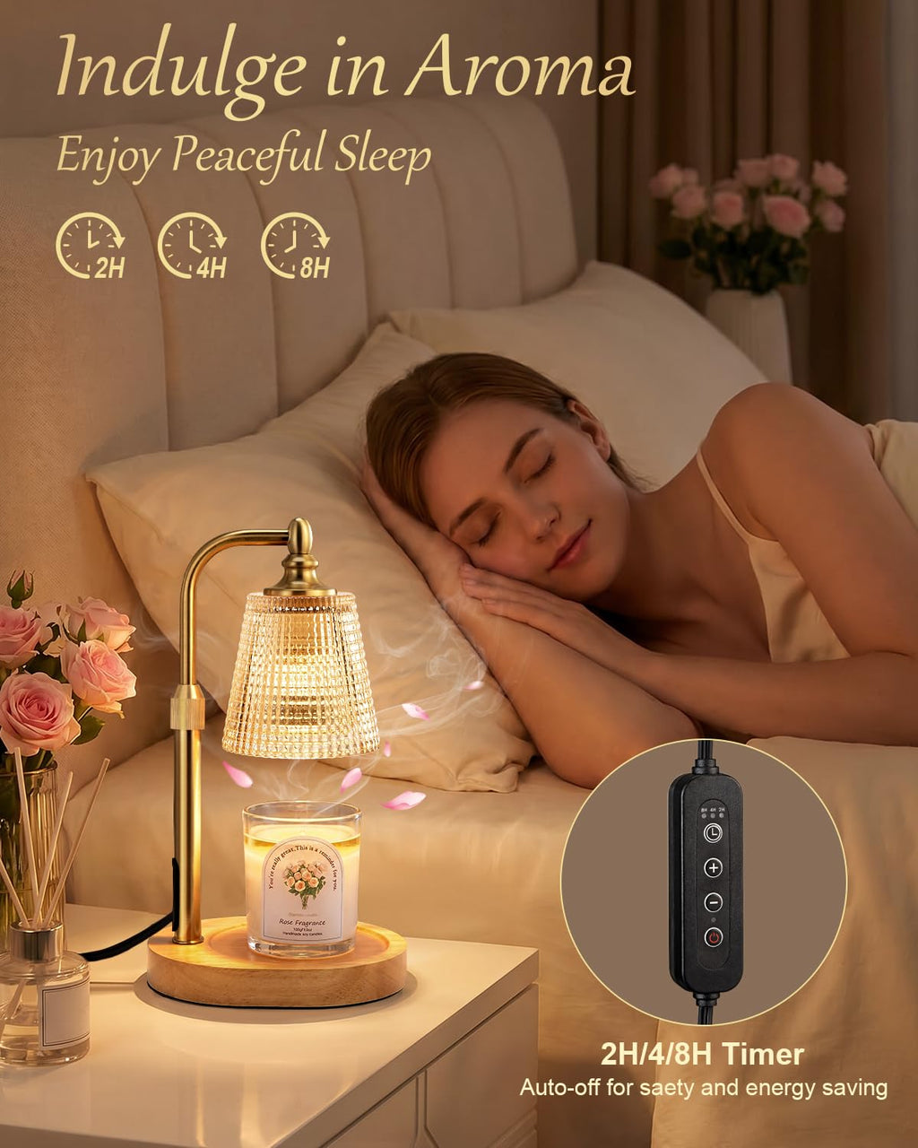 Candle Warmer Lamp with Timer,Birthday Gifts for Women Mom Home Decor