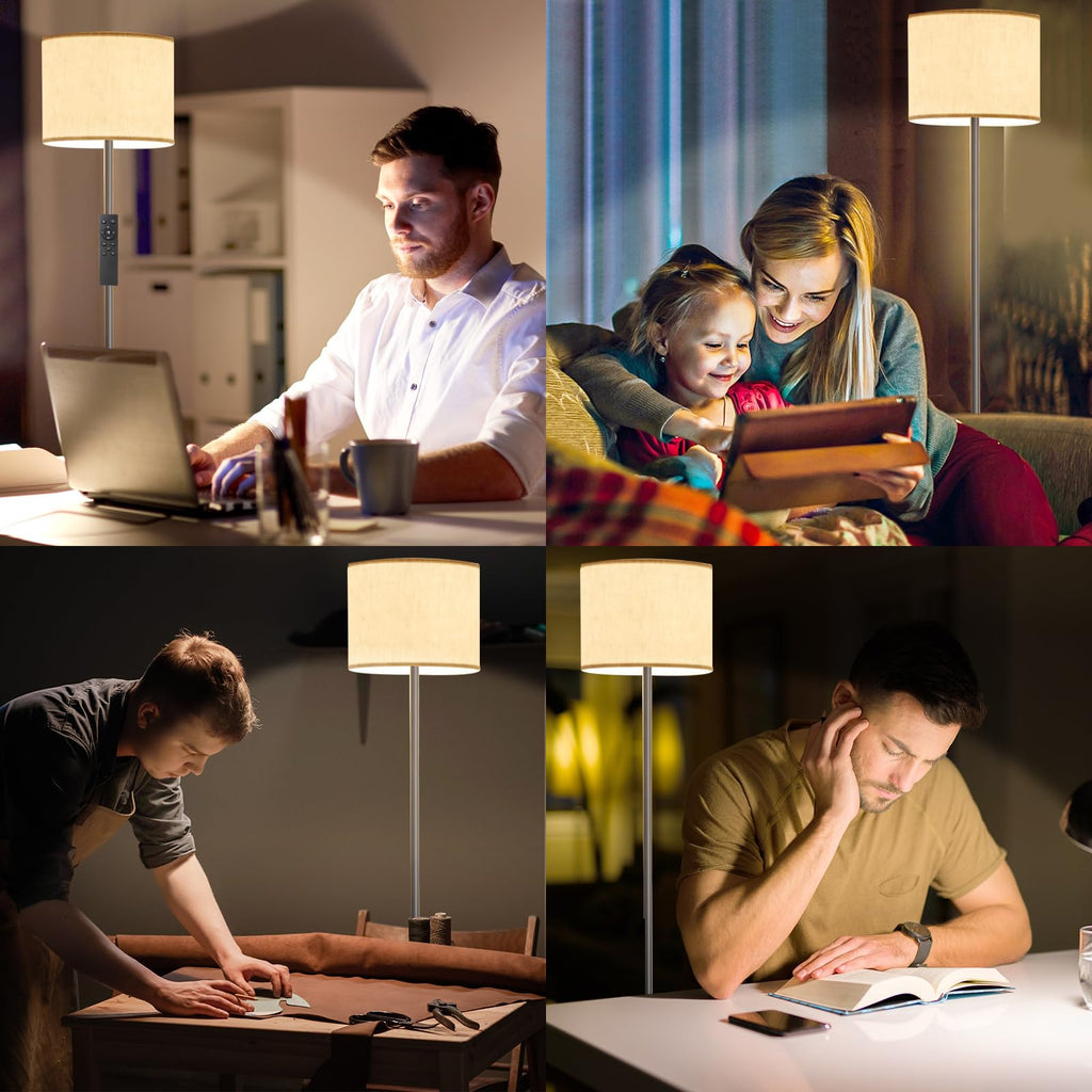 Keepsmile Dimmable Floor Lamps for LivingRoom with 12W LED Bulb,Foot Switch