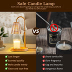 Candle Warmer Lamp with Timer - Electric Candles Wax Warmers Glass Lamps