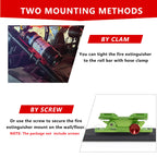 Quick Release Fire Extinguisher Mount – Neon Green Adjustable Aluminum Roll Bar Bracket Holder Compatible with Car Jeep Wrangler (TJ/JK/JL/JKU), UTVs (Polaris RZR, Ranger, Can-Am X3), Trucks Off-Road