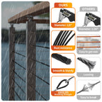 Black Stainless Steel Cable for Railing - 150FT 1/8" T316 Wire Rope for Deck Cable Railing System Kit