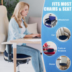 BlissTrends Donut Pillow Seat Cushion,Donut Chair Cushions for Postpartum Pregnancy & Hemorrhoids,Tailbone Pain Relief Cushion,Memory Foam Lifting Cushions for Office&Home Chairs (Blue)