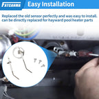IDXLFLS1930 Pool Heater Flame Sensor for Hayward Universal H-Series Induced Draft and Gas Heater H250IDL H300IDL H400IDL H150FD