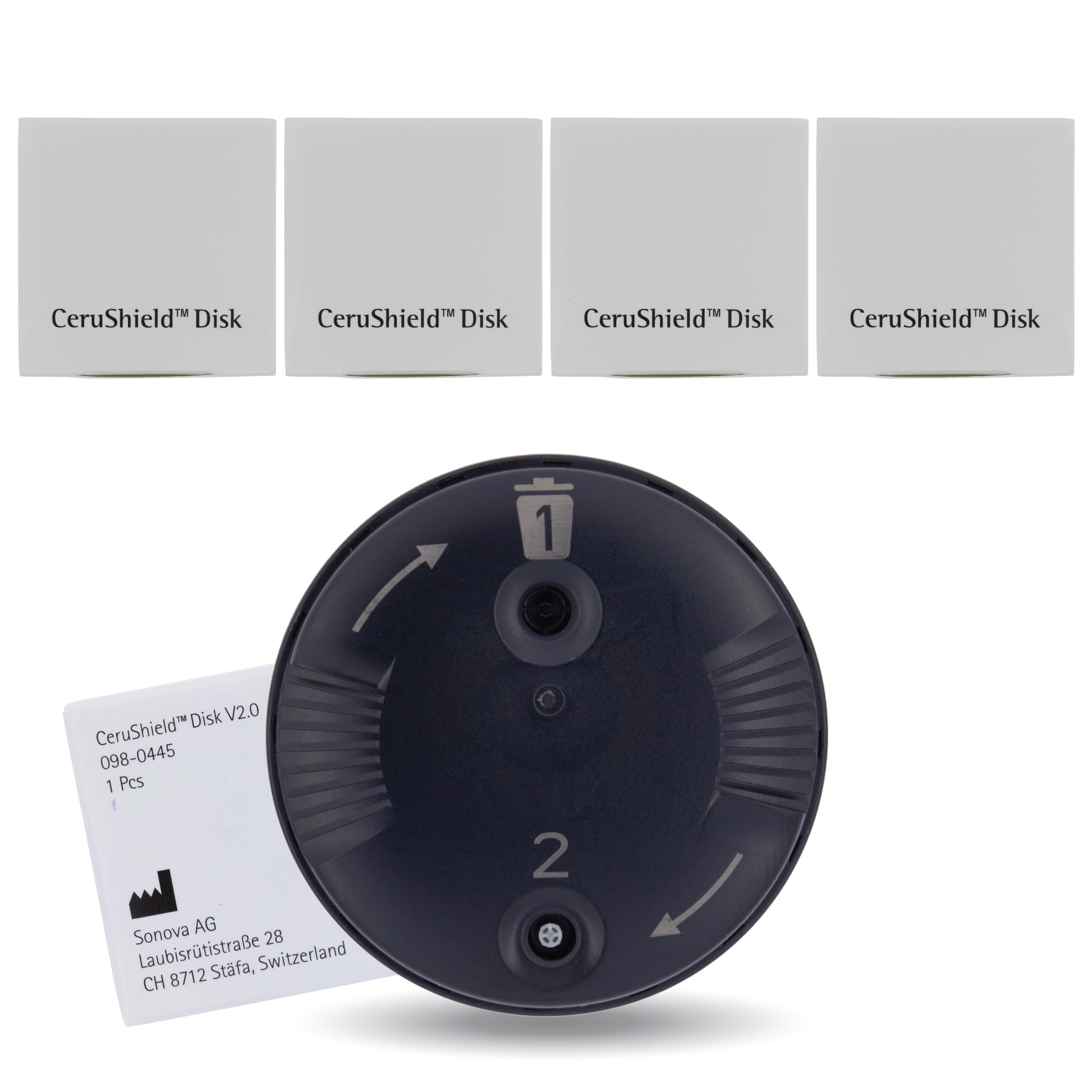 Cerushield Disk v2.0 098-0445, Wax Guards Filters Replacements, Accessories compatible with Phonak Hearing Aid Audeo Marvel, Paradise, Lumity Hearing Aid only using SDS 4.0 receiver-4 packs/32 Filters
