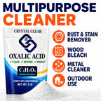 CrystalClearlab Chlorine Dioxide Oxalic Acid Powder - 99.6% Pure - Wood Bleach Industrial Grade Cleaner 2lb White (Bag of 1)