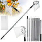 Fruit Picker Pole with Basket Telescoping, 11.5FT Fruits Picker Tool
