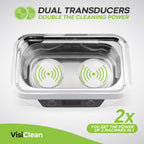 Ultrasonic Cleaner, Professional Ultrasonic Jewelry Cleaner for Diamond Ring, Silver, Gold, Earrings, Necklaces, Glasses, Denture, Retainer, Cpap, Coins, Mouthguard, Razors - VisiClean