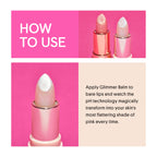 Winky Lux Unicorn Glimmer Balm -Hydrating ph Lip Balm, Natural Pink Tint with pH Color Changing, Moisturize & Soften Lips While Leaving Sheer Pink Tint, with Vanilla Scent