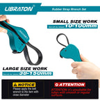 LIBRATON Strap Wrench 2-piece Multifunctional Adjustable Wrench Tools Oil Filter, Jar Opener