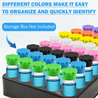 3ml Glass Vial Caps, Peptide Vial Caps, Silicone Protective Caps for 1ml 2ml 3ml Glass Vials, Reusable Vial Covers for Peptide Storage and Vial Boxes (16Pcs / 8Colors)