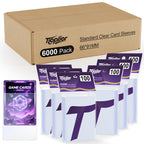 6000ct Card Sleeves for Trading Card,Soft Penny Baseball Card Sleeves,Clear Plastic Card Protectors Fit for MTG,TCG,Baseball,Football,Sports,Game Cards