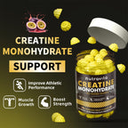 Nutravita NSF Certified Creatine Gummy - Creatine Monohydrate Gummies for Men & Women-5g of Creatine Monohydrate per Serving - Sugar Free,Vegan, Passion Fruit Flavor, 120 Count