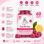 Balancing Act – Slay The Day Energy Gummies – Caffeine Free Focus & Clean Energy Support – with Vitamin B12, CoQ10 & Cognizin® Citicoline – Raspberry Lemonade – 60 Count (30 Day Supply)