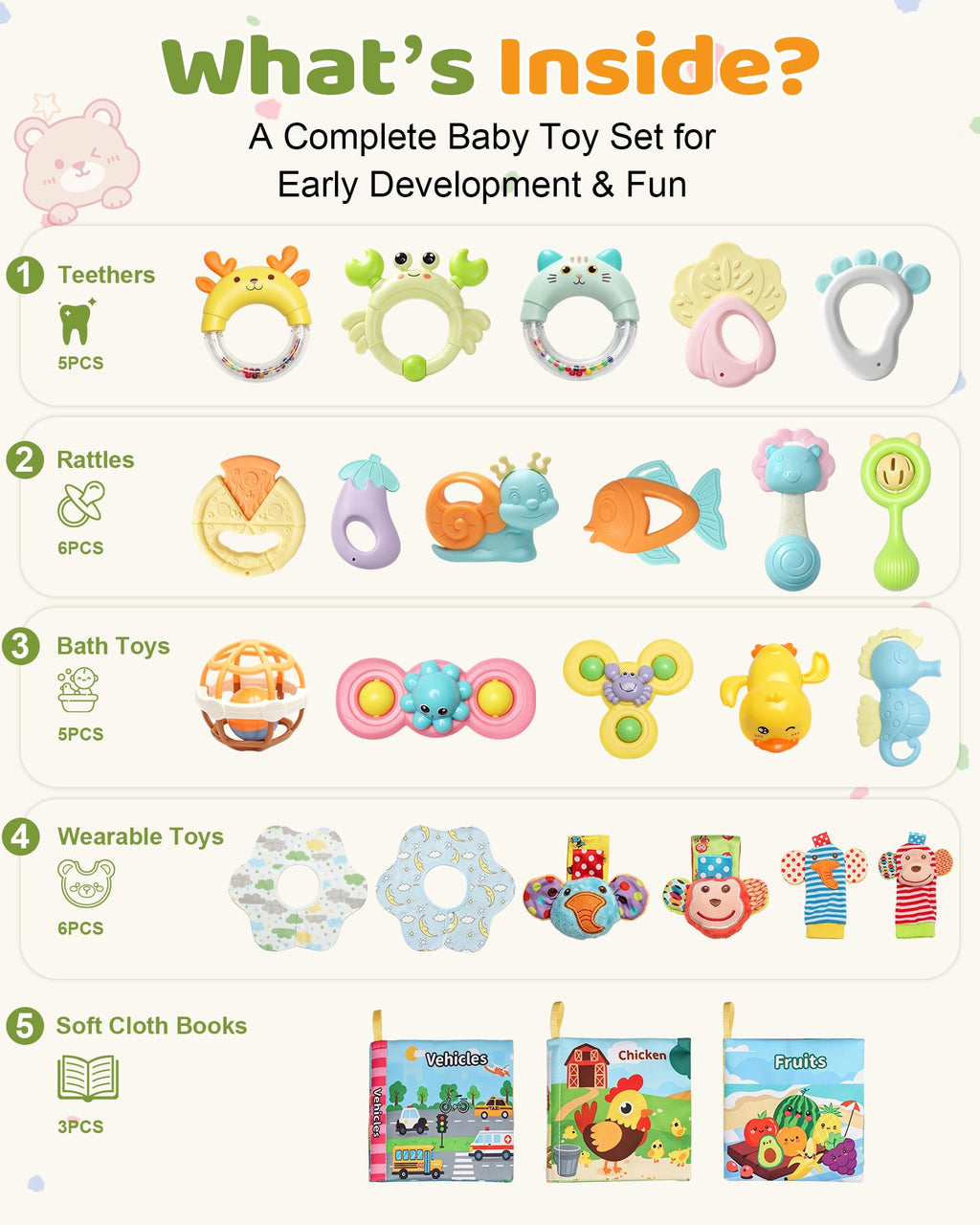 Baby Advent Calendar 2026, 24 Infant Sensory Toys Gift for Ages 3+ Months