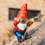 WONDHOME Hanging Gnome Garden Statue Funny Climbing Gnomes with Telescope Tree Hugger for Outdoor Lawn Home Patio Yard Art Decoration Christmas Birthday Gifts for Mom Women