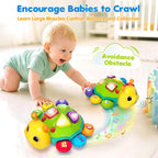 Baby Toys for 12 Months, Musical Crawling Infant Toys with Lights Sounds