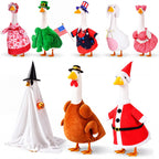 Silicherry 8 Set Holiday Porch Goose Outfits for 23" Goose Statue Costume