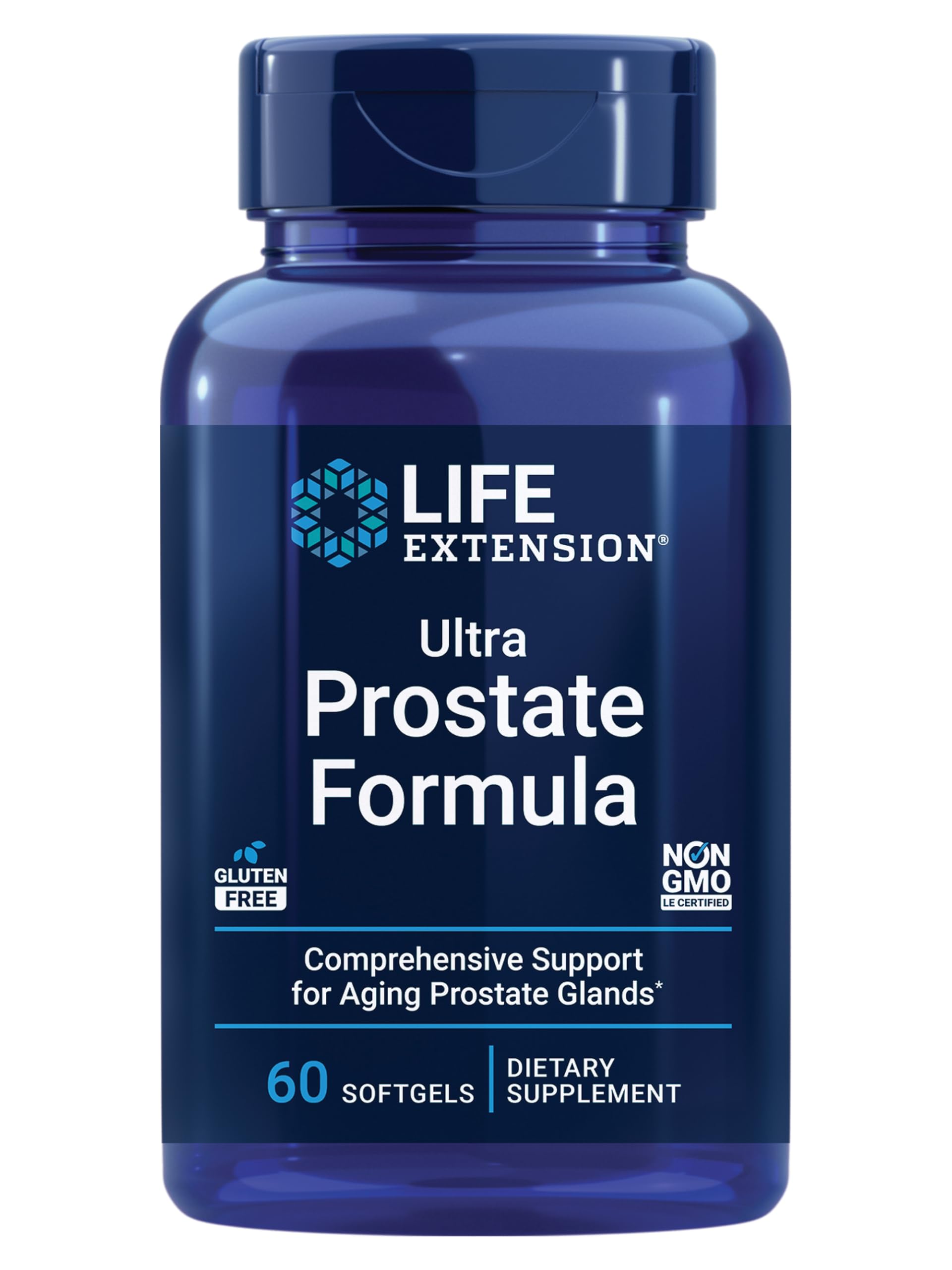 Life Extension Ultra Prostate Formula, Saw Palmetto for Men, pygeum, stinging Nettle Root, lycopene, Prostate Health, Urination Flow, PSA, Non-GMO, Gluten-Free, 60 softgels
