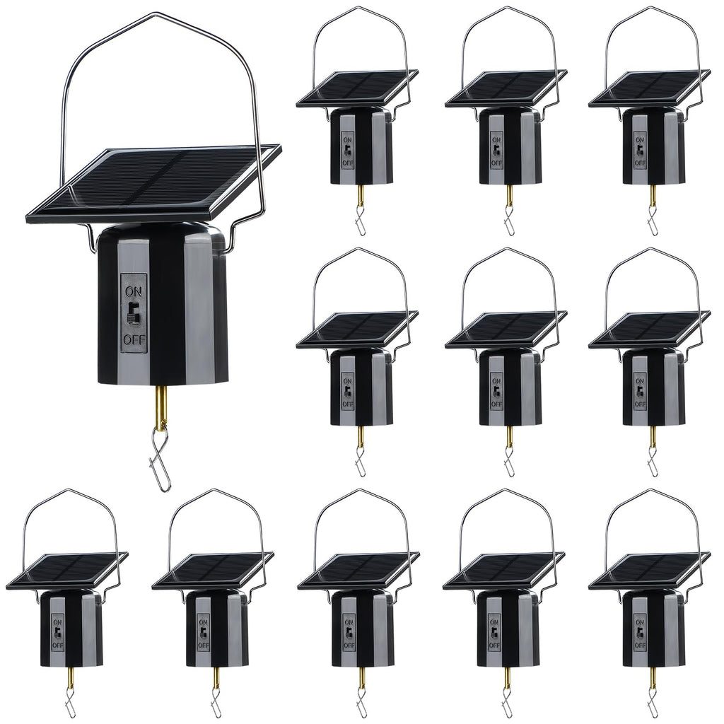 Reginary 2 Pcs Solar Powered Wind Spinner Motor Small Solar Energy Hanging Rotating Motor Revolving Wind Chime Spinner Motor for Wind Chime Sun Catchers Display Patio Garden Lawn Outdoor Decoration
