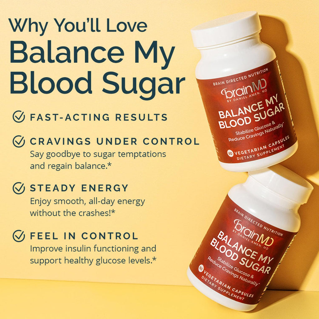 BRAINMD Balance My Blood Sugar Metabolic Wellness Supplement