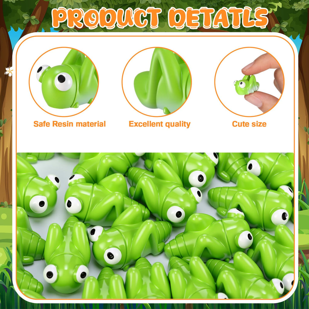 Geelin 50 Pcs Mini Resin Grasshopper Figures, Realistic Bug Ornaments