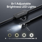 DEPSTECH 2K Endoscope Camera with Light, Dual Lens 2560P Phone Borescope