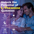 Sijigood 90 Count | L-Theanine Gummies for Kids & Adults, Strawberry Flavor