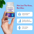 Advanced Knee Discovery Knee Joint Support Supplement, Outperforms Glucosamine Chondroitin with Fast Acting Blend of Mangoselect, Olive Fruit, Trans-Resveratrol, Non-GMO Knee Pain Blend, 120 Count
