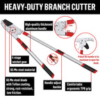 GARTOL Heavy-Duty Extendable Loppers, 28"-41" Telescopic Tree Trimmer, Double Ratcheting Branch Cutter, Anvil Lopper for Thick Branches, Cuts 2" Dry Wood