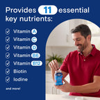 One A Day Men’s Daily Essentials Multivitamin Gummies, Multivitamin for Men, Bone Health, Zinc, Raspberry Natural Flavor, 120 Gummies