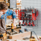 CCCEI Wall Mount Modular Tool Charging Organizer, Red, 1 Pack, 3 Tier.