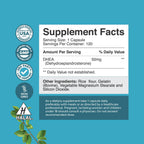 DHEA Supplement for Women & Men - Pure DHEA 50mg for Hormone Balance, Improves Mood Stability, Brain Function, Immune System, Energy & Fertility - Dehydroepiandrosterone Capsules for Adults - 120 Ct