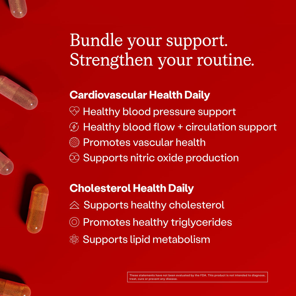 Humann Cholesterol & Cardiovascular Health Daily Bundle, Cholesterol and Blood Pressure Support Supplements 120ct