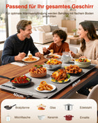 Warming Mat for Food (35"x16") - iTRUSOU Extra Large Electric Warming Tray with 7-Level Temp, 500W High-Power & 99H Timer - Rollable XL Large Food Warming Mat for Parties & Buffet