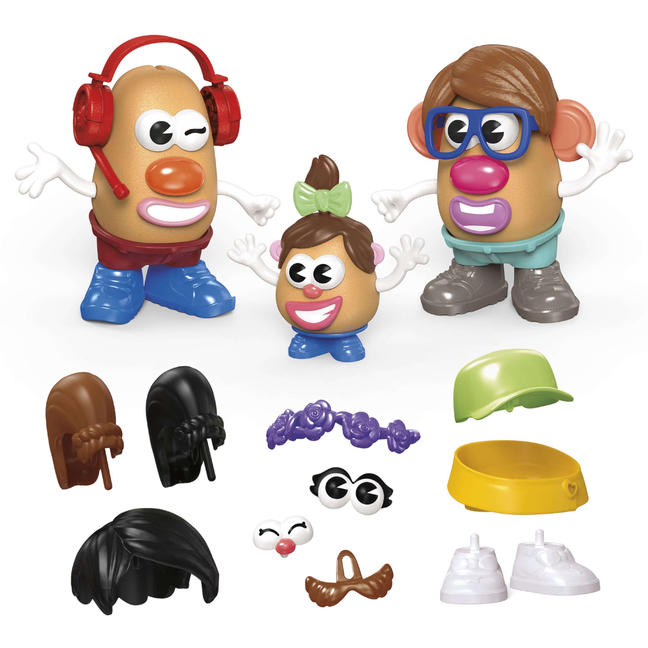 POTATO HEAD Create Your Family Set with 44 Parts and Pieces, Creative Toddler and Preschool Toys for 2 Year Old Girls and Boys and Up (Amazon Exclusive)