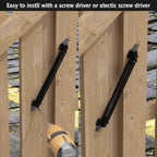 skysen 4 Pack 14" Fence gate Spring self Closing and Adjustable for Wooden or Vinyl Fence,Carbon Steel,Black(gate spring-14"-4)