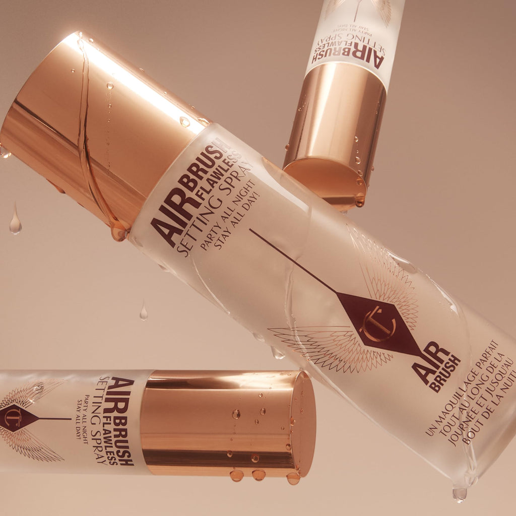 Charlotte Tilbury Airbrush Flawless Setting Spray - Ultra-Fine Hydrating Mist to Prime & Set Face Makeup For Up to 16Hr - Soothes, Blurs Pores & Calms Skin (100ml)