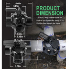 3 Way Pool Valve 1.5 Inch Replacement for Jandy 4715 Diverter Valve, 1-1/2 to 2-Inch, Used for Pools& Spas, Works with Heaters, Chemical Dispensers, and Salt Generators