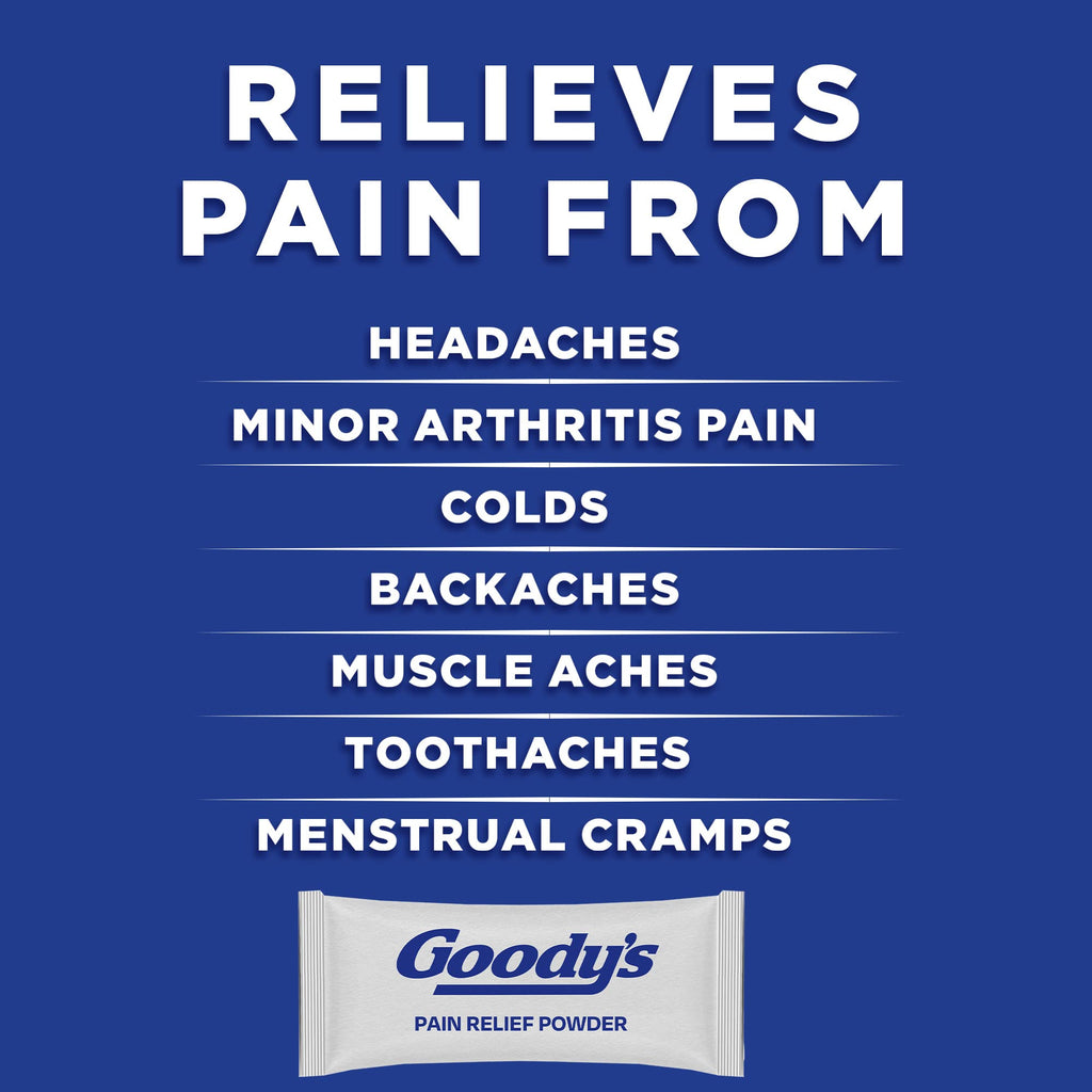 Goody’s Headache Powder Extra Strength Pain Relief, Triple Action Headache Relief with Aspirin, Acetaminophen & Caffeine, 24 Count, Pack of 6