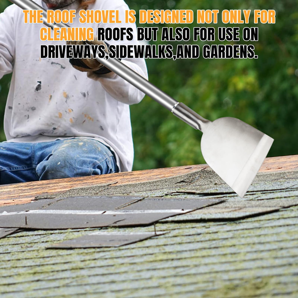 ROLKAR Floor Scraper Long Handle Multifunctional Cleaning Shovels Flat Head