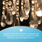 Hagerty Chandelier Cleaner - Spray On Chandelier Cleaner Drip Dry Spray No Wipe - Crystal Cleaner for Chandeliers, Glass Cleaner Spray, for Crystal, Glass, Bronze, Metal - Sprays up to 25 Feet - 32 Oz
